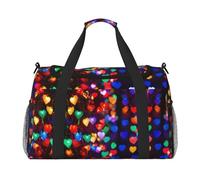 Romantico cuore rosso stampa borse weekender per donne, borse da viaggio oggetti personali borsa da viaggio borsa bagagli borsa da viaggio accessori da viaggio, Nero , Taglia unica