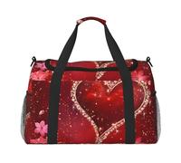 Romantico cuore stampa borsa weekender, borsa da palestra con, bagaglio a mano durante la notte, weekend, borsone borsa & borsa a tracolla per viaggi fitness