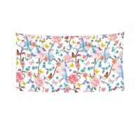 Romantico fantasia floreale uccelli farfalla stampa Halloween Natale Banner Decor Outdoor Indoor Hanging Party Sign a prova di sbiadimento per uso ripetuto