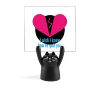 Romantico film classico parole memo titolare cartone animato gatto nero stand decorazione
