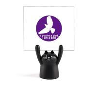 Romantico film parole classiche uccelli Memo Holder Cartoon gatto nero stand decorazione