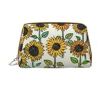 Romantico girasoli stampato trucco borsa viaggio trucco organizzatore cosmetici pennelli borse caso caso caso di trucco caso caso caso di trucco sacchetto della chiusura lampo borsa da toilette per le