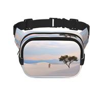 Romantico marsupio bianco sabbia paesaggio marsupio piccolo moda crossbody marsupio leggero marsupio per donne uomini corsa allenamento escursionismo viaggi