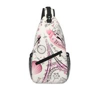 Romantico Parigi Farfalla Crossbody Sling Bag Crossbody Spalla Borsa Petto Tracolla Tracolla Vita Fanny Pack Uomini Donne