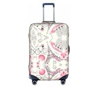 Romantico Parigi Torre Eiffel Bycicle. Bagagli Valigie Trolley Protettore Elastico Lavabile Anti Graffio Fit 45-81 Pollici, bianco, L