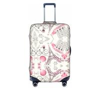 Romantico Parigi Torre Eiffel Bycicle. Bagagli Valigie Trolley Protettore Elastico Lavabile Anti Graffio Fit 45-81 Pollici, bianco, M