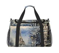 Romantico Parigi Torre Eiffel Stampa Weekender Borse per le Donne, Borse da Viaggio Oggetto Personale Borsa Da Viaggio Borsa Bagagli Accessori, Nero , Taglia unica