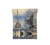 Romantico portamonete in pelle viola con stampa lavanda per uomo, portamonete da donna, mini portafoglio per contanti, Romantica Torre Eiffel di Parigi, Taglia unica, Portamonete