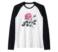 Romantico Rinascimento Retro Lussuoso Rosa Rose Forme Mania Maglia con Maniche Raglan