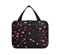 Romantico rosa amore su San Valentino appeso articoli da toeletta da viaggio borsa con gancio, designer Essentials Hanging Makeup Bag per viaggio Make up Cruises Bolsa para maquillaje L