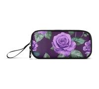 Romantico rosa viola per San Valentino Nylon Pencil Bag Grande Capacità Mesh Pen Pencil Case Cancelleria Organizzatore per Preppy School Girls