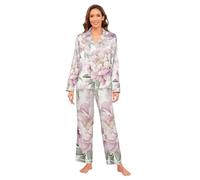 Romantico Rose rosa per San Valentino Set Pigiama Carino Classico Button Down Piuma Polsino Carino Womens Pigiama Set Lungo Nightwear M pijama de invierno para mujer manica lunga loungewear 2 pezzi