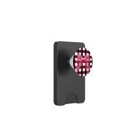 Romantico rosso a quadretti monocromatici pizzo stampa immagine & Bow PopSockets PopWallet per MagSafe