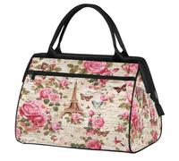 Romantico Torre Eiffel borsone da viaggio per donne, uomini, bambini, ragazzi ragazze, weekend, pernottamento, borsone da 24 l, borsa da cabina per sport, palestra, yoga, Colore, Grande, Organizer per