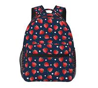 Romantico Torre Eiffel Parigi, zaini per computer portatile per viaggi e lavoro, borse leggere per libri per uomini e donne, Fragole Rosse, One Size, Zaino daypack