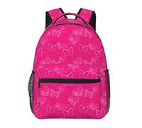Romantico Torre Eiffel Parigi, zaini per computer portatile per viaggi e lavoro, borse leggere per libri per uomini e donne, Cuore romantico e farfalla, One Size, Zaino daypack