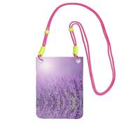 Romantico viola lavanda stampa borsa a tracolla per le donne, mini borse per telefono, carino portafoglio per telefono, per escursioni e viaggi regalo, Fucsia, Taglia unica