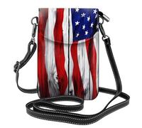 Romantico viola lavanda stampa piccola borsa per cellulare - Borsa a tracolla, design in pelle per uso quotidiano, viaggi e shopping, U.S. Bandiera, Taglia unica