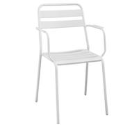 Milani Home ROMANUS poltrona da giardino impilabile in ferro colore Bianco - bianco 76149969