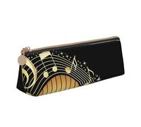 Romanzo Nota Musicale Stampa Triangolo In Pelle Cancelleria Bag -Cosmetic Bag, bianco, Taglia unica, Organizer per borse