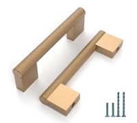 ROMATEE Confezione da 10 maniglie zigrinate da 96 mm, in bronzo champagne, per armadietti da cucina, cassettiere, bar, porte, armadietti e cassetti