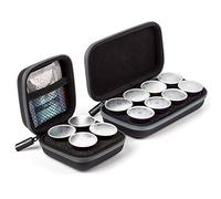 ROMAUNT Custodia Portatile da Trasporto Compatibile con Capsule di Caffè Nespresso,Guscio Duro PU Protettivo Borsa di Stoccaggio,Partner di Viaggio di Minipresso,Nanopresso(2 Pacchi,4+8 Cialde)