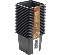 Romberg 20 Vasi in Plastica Quadrati, 7 cm - Nero - 1 pz.