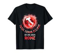 Rome Italy Map: Total Lunar Eclipse Blood Moon 7 Sep 2025 Maglietta
