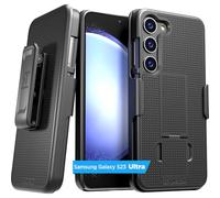 Rome Tech Custodia per cellulare con clip da cintura per Samsung Galaxy S23 Ultra 6,8" [non per S23] Custodia sottile resistente con cavalletto compatibile con Samsung Galaxy S23 Ultra - Nero