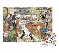 Rome Trattoria Pasta Toss Puzzle in Legno Impermeabile Puzzles Da 1000 Pezzi Regali Per Adulti Divertenti Giochi Di Impegnativi