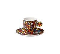 Romero Britto Pop Art Tazza per Espresso All We Need Is Love GOEBEL Porcellana