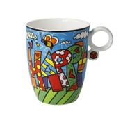 Romero Britto Tazza Da Caffè Artista HAPPY 400ml Blu Goebel Porcellana WA
