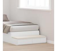 ROMHZKS Comodino bianco minimalista con due cassetti - Moderno mobile per camera da letto in MDF stabile, salvaspazio e durevole per spazio e stile