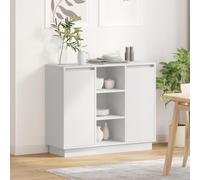 ROMHZKS Comodino bianco moderno con design minimalista e tre ripiani, mobile sottile realizzato in robusto MDF per spazio di archiviazione, compatto e durevole con finitura opaca, semplice