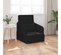 ROMHZKS Divano letto nero stile moderno braccioli regolabili in materiale resistente alle macchie compatto 65 x 80 x 83 cm uso multiplo sonno relax di alta qualità