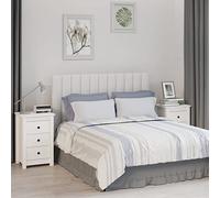 ROMHZKS Massiver Kiefernholz Nachttisch mit 3 Schubladen und robuster Oberplatte, rustikales Design für praktischen Stauraum im Schlafzimmer, inklusive Wandhalterung zur Sicherung