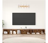 ROMHZKS Mobile per TV, 3 pezzi in legno vecchio, pensile per TV, 37 x 35 x 107,5 cm, in legno