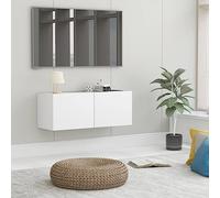 ROMHZKS Mobile per TV, colore: bianco, 80 x 30 x 30 cm, in legno