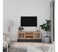 ROMHZKS Mobile TV, tavolino consolle con cassetti, 105 x 30 x 45 cm, in legno e ferro