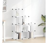 ROMHZKS Scaffale in plastica PP con 9 cubi, scaffale trasparente a cubo in materiale impermeabile, design robusto con telaio in acciaio per una conservazione versatile in casa, camera degli studenti