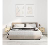 ROMHZKS Schwebender Nachttisch aus Holzwerkstoff mit Schublade, Wandmontage Design für Stauraum, stabile Tischplatte für Dekoartikel und Pflanzen, feuchtigkeitsbeständiges Material