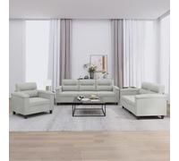 ROMHZKS Set di divani in microfibra durevole con struttura robusta, comoda esperienza di seduta e alta stabilità per soggiorno, angolo lettura e relax