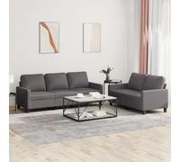 ROMHZKS Set per divano in similpelle durevole, design moderno, resistente allo sporco, comodo, struttura robusta, look lussuoso