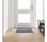 ROMHZKS Tappeto in tessuto grigio 80 x 150 cm per corridoio e ingresso con base antiscivolo e materiale resistente alle macchie - Passatoia moderna per salotti con morbido