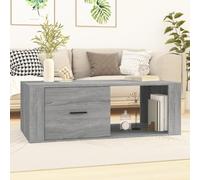 ROMHZKS Tavolino in legno con cassetto e scomparto aperto, robusto tavolino con ampio spazio per il soggiorno