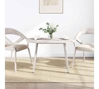 ROMHZKS Tavolo in legno di pino massiccio, ovale, bianco, 110 x 55 x 2,5 cm, durevole, versatile, come tavolino da salotto, tavolino consolle, comodino