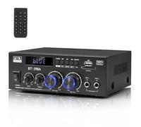 Romica Amplificatore Audio HIFI Stereo Bluetooth 5.0, 2 Canali 450Wx2 con Radio FM, USB, SD, Ingressi Ottico/Coassiale, Compatibile con Altoparlanti Passivi e Subwoofer attivo per Home Cinema