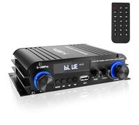 Romicta Amplificatore audio stereo 2.1 canali, Amplificatore HiFi Bluetooth 5.0 con uscita subwoofer, 300 W×2 +360 W, USB/AUX, controllo bassi e alti, per subwoofer e altoparlanti attivi/passivi