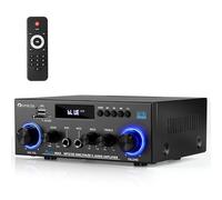 Romicta Amplificatore Audio Stereo 800W, Bluetooth 5.0, Lettore USB/SD, Radio FM, 2 Microfoni con Eco, Telecomando, per Home Theater e Hi-Fi