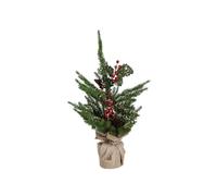 Romimex Albero di Natale Rosso Verde Oro Vischio 35 x 60 x 35 cm